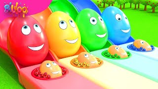 Surprise Eggs Kids Song  Colorful Eggs  BluLoo Nursery Rhymes amp Kids Songs [upl. by Erund]