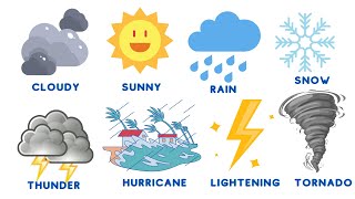 Weather Vocabulary for Kids  Learn About Weather Conditions  Educational Video [upl. by Asyral]