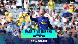 Betway SA20  Rassie vd Dussen Century  Match 4 JSK v MICT [upl. by Yelrebma]