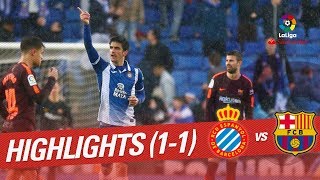 Resumen de RCD Espanyol vs FC Barcelona 11 [upl. by Berke]