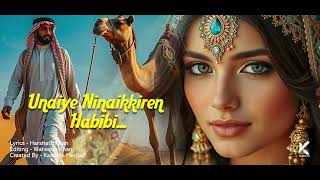 UNAIYE NINAIKIREN HABIBI  LYRICS BY HARSHATH KHAN  KAANLITE MEDIAZ [upl. by Irtimed193]