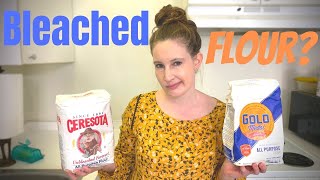 BLEACHED VS UNBLEACHED FLOUR differences in the bleaching process price and baking [upl. by Nyladam]