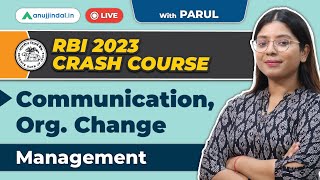 RBI Grade B 2023 Management  Communication  Organisational Change  RBI 2023 Phase 2 Preparation [upl. by Acyssej]