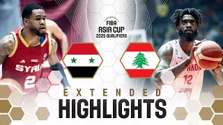 Syria 🇸🇾 v Lebanon 🇱🇧  Extended Highlights  FIBA Asia Cup 2025 Qualifiers [upl. by Willcox]