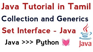 63 Collection and Generics in Tamil Java  Set in java  HashSet  TreeSet  Collection API  Tamil [upl. by Vivianne]