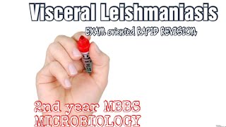 VISCERAL Leishmaniasis  BLOOD stream and CVS  Microbiology 2nd year MBBS rapid revision [upl. by Alvin15]