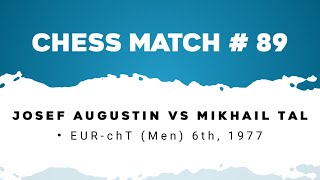 Josef Augustin vs Mikhail Tal • EURchT Men 6th 1977 [upl. by Schweiker]