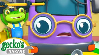 Bobby the Bus Needs Glasses  Geckos Garage  Trucks For Children  Cartoons For Kids [upl. by Anirehtac826]