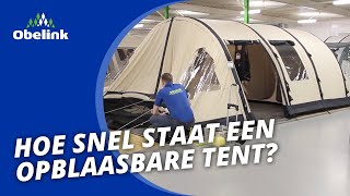 Hoe snel staat een opblaasbare tent  Obelink Vrijetijdsmarkt [upl. by Keldon]