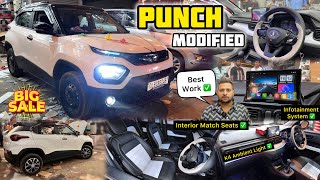 Tata Punch Pure Base to Top Modification ✅ Tata Punch Base Model Modified ✅ [upl. by Yraht]