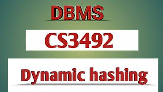 Dynamic hashing in DBMS tamilCS3492Anna university reg2021 [upl. by Hsak299]