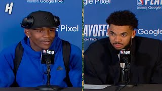 Anthony Edwards amp KarlAnthony Towns Talks 20 Series Lead vs Nuggets Postgame Interview [upl. by Aiynot]