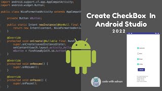 Checkbox In Android Studio Tutorial 2022 [upl. by Akeimat343]