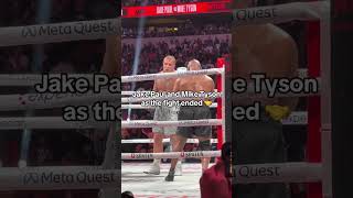 Respect between Jake Paul and Mike Tyson in the final seconds PaulTyson [upl. by Eelsel]