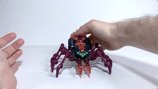 Transformers Beast Wars Transmetal TARANTULAS Review [upl. by Dnaletak]