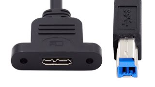 Product Preview Panel Mount ScrewLock USB 30 Micro Socket to USB 30 Type B male Enclosure Cable [upl. by Robbyn977]