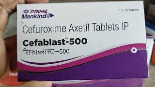 Cefablast 500 Tablet Benefits in Hindi  Uses in Hindi Cefuroxime Axetil tablet uses in hindi [upl. by Salohcim]