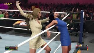 wwe2k23 Melania Trump vs Brie Bella [upl. by Jobye]