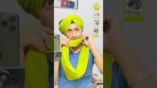 How to tie 730 meter pagg 💚✅turban shortfeed trendingshorts [upl. by Theresa]