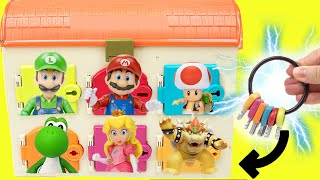 The Super Mario Bros Movie Surprise Doors with Keys  DIY Crafts for Kids [upl. by Naiviv133]