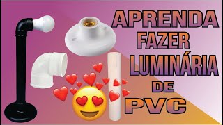 Como fazer uma luminária com cano pvc [upl. by Ernest]