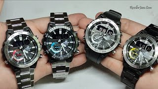 Casio Edifice ECB40D1A vs Edifice ECB40DB1ADF vs Edifice ECB40P1A vs Edifice ECB40DC1A [upl. by Atiuqcaj]