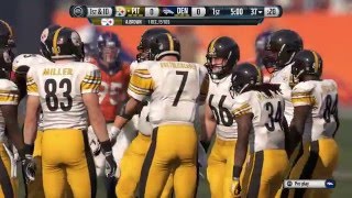 Madden 16 Steelers vs Broncos PS4 60FPS [upl. by Nylasor292]