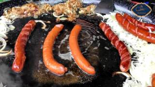 London Street Food Biggest Hot Dog from Poland [upl. by Beutner]