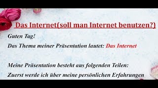 9 Das Internet I soll man Internet benutzen I B1 Thema I Sprechen teil 2 [upl. by Dianuj635]