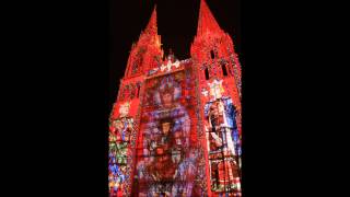 法國沙特爾大教堂燈光秀 Light show of Cathédrale NotreDame de Chartres Chartres Cathedral [upl. by Elleined]