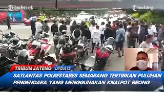 🔴Satlantas Polrestabes Semarang Tertibkan Puluhan Penggendara Yang Menggunakan Knalpot Brong [upl. by Eelamme199]