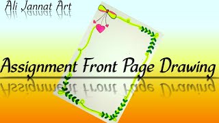 Project design easy and beautiful  assignment front page design book cover art alijannatart [upl. by Anehsuc]