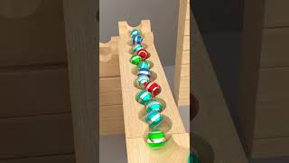 Marble Run ASMR☆wooden wave track funnel Relief water pipes asmr funnel marblerun shorts [upl. by Rondi]