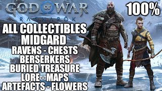 God Of War Ragnarok Midgard All Collectibles Guide  All Ravens Chests Favours Artefacts etc [upl. by Nickie685]