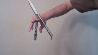 Balisong Tutorial Backhand Twirl Beginner [upl. by Jone]