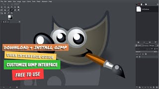 GIMP Software Download Install amp User Interface Guide in Hindi  Customize GIMP Interface [upl. by Haya]