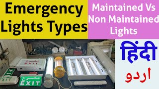 Emergency Lighting SystemTypes of Emergency Lights Maintained and Non Maintained LightsExit light [upl. by Lynnworth438]