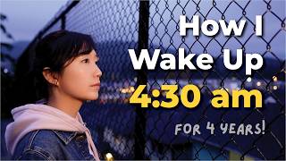 How I wake up early everyday at 430 without feeling tired  4 simple tips that ACTUALLY work [upl. by Tish684]