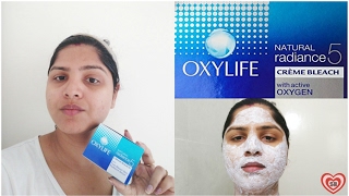 How to do bleach professionally  with useful tips  Oxylife Natural radiance cream bleach [upl. by Euridice]