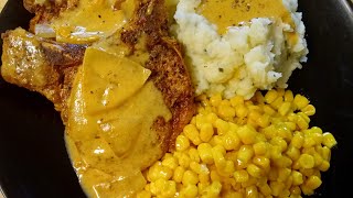 Pork Chops amp Pan Gravy ShoppingPantry List below [upl. by Butterfield]