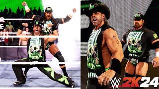 WWE 2K24 DGeneration X Official Tag Entrance amp Victory Motion with Theme Song [upl. by Nimajnab]