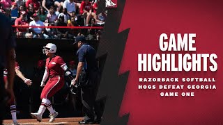 Highlights Hogs Defeat Georgia  RAZORBACK SOFTBALL [upl. by Oecam]