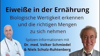 Eiweißzufuhr Auf was Sie achten sollten  Niels Schulz Ruthenberg amp Dr med Volker Schmiedel [upl. by Enairda401]