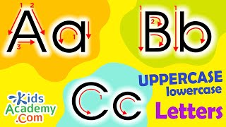 How to Write Uppercase and Lowercase Letters  Kids Academy [upl. by Neros720]