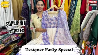 Festive Designer Collection  Cotton Maslin Chikankari Outfits  Saara Collection  Party Wear [upl. by Soilissav]