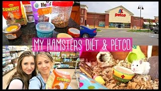 HAMSTER DIET  PETCO VLOG amp MAKING A HAMSTER SALAD 🥗 [upl. by Boswall]