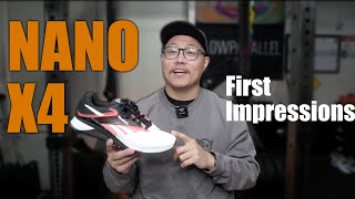 Reebok Nano X4 First Impressions [upl. by Eelnayr]