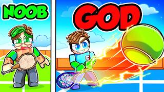 Upgrading NOOB to GOD in Roblox Tennis Simulator [upl. by Aytida]