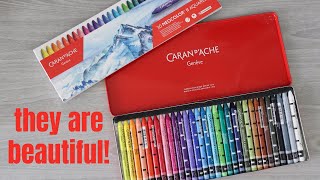 First Impressions of the Caran dAche Neocolor II Aquarelle  WaterSoluble Wax Pastels [upl. by Lirpa]