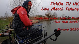 FishOn TV UK Live Match Fishing  Lindholme Lakes Willows Pond Hes still catching January 2020 [upl. by Nueormahc497]